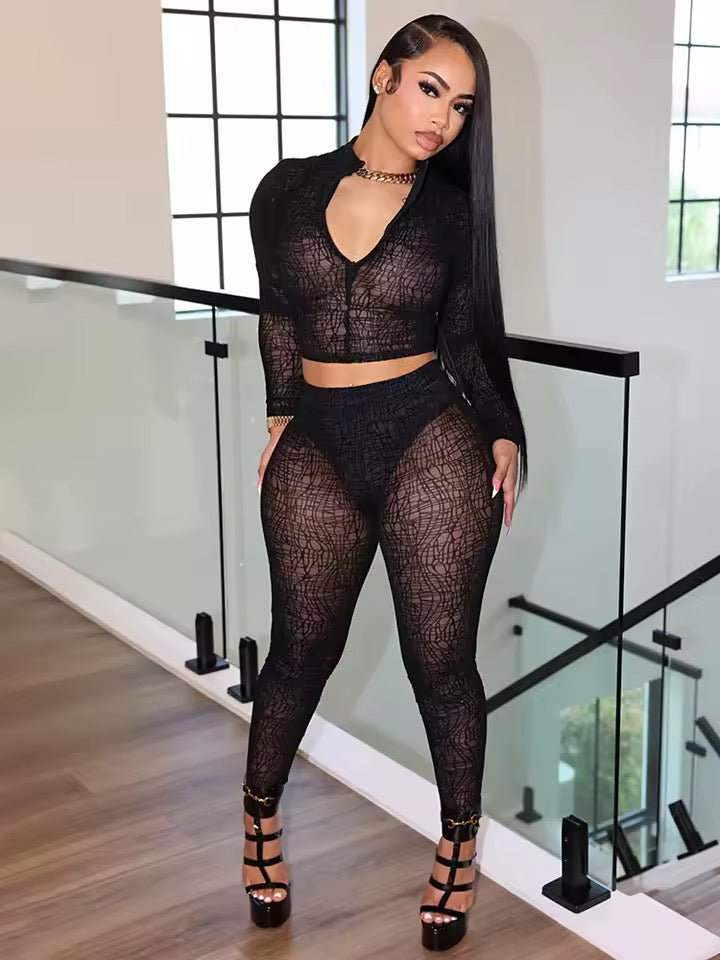 Black Widow Pant Set